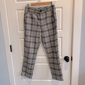 American Eagle Hi-Rise Skinny Plaid Ankle Trousers